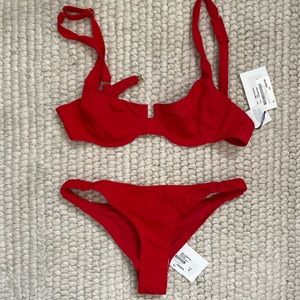 Fisch red underwire bikini
